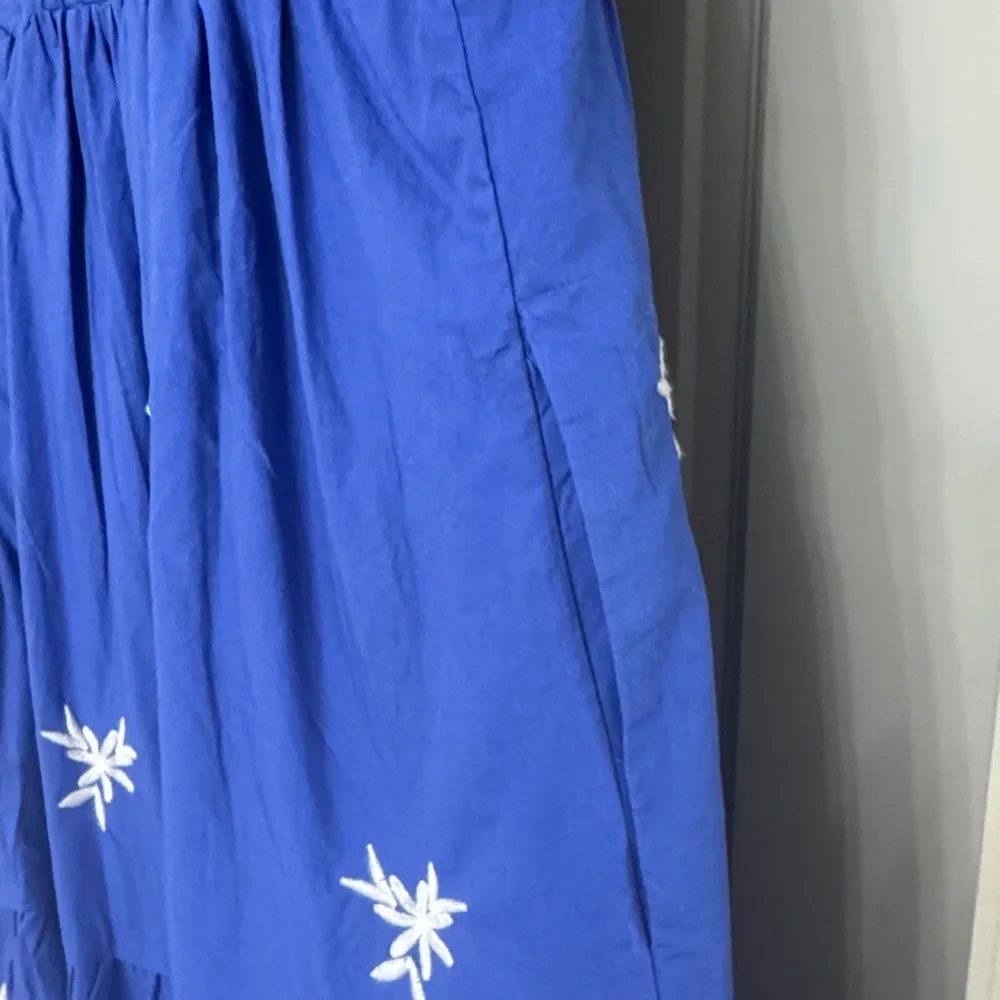 Anthropologie Embroidered Somerset Blue Maxi Dress - Picture 10 of 10